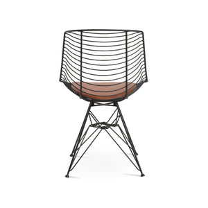 Soho Concept Tiger Tower Chair - Stylish Black Powder Coated Dining Chair With Removable Seat Pad & 5-year Guarantee Black  Soho-concept-dining-chair-06007