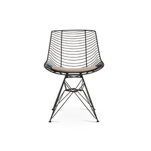 Soho Concept Tiger Tower Chair - Stylish Black Powder Coated Dining Chair With Removable Seat Pad & 5-year Guarantee Black  Soho-concept-dining-chair-06009