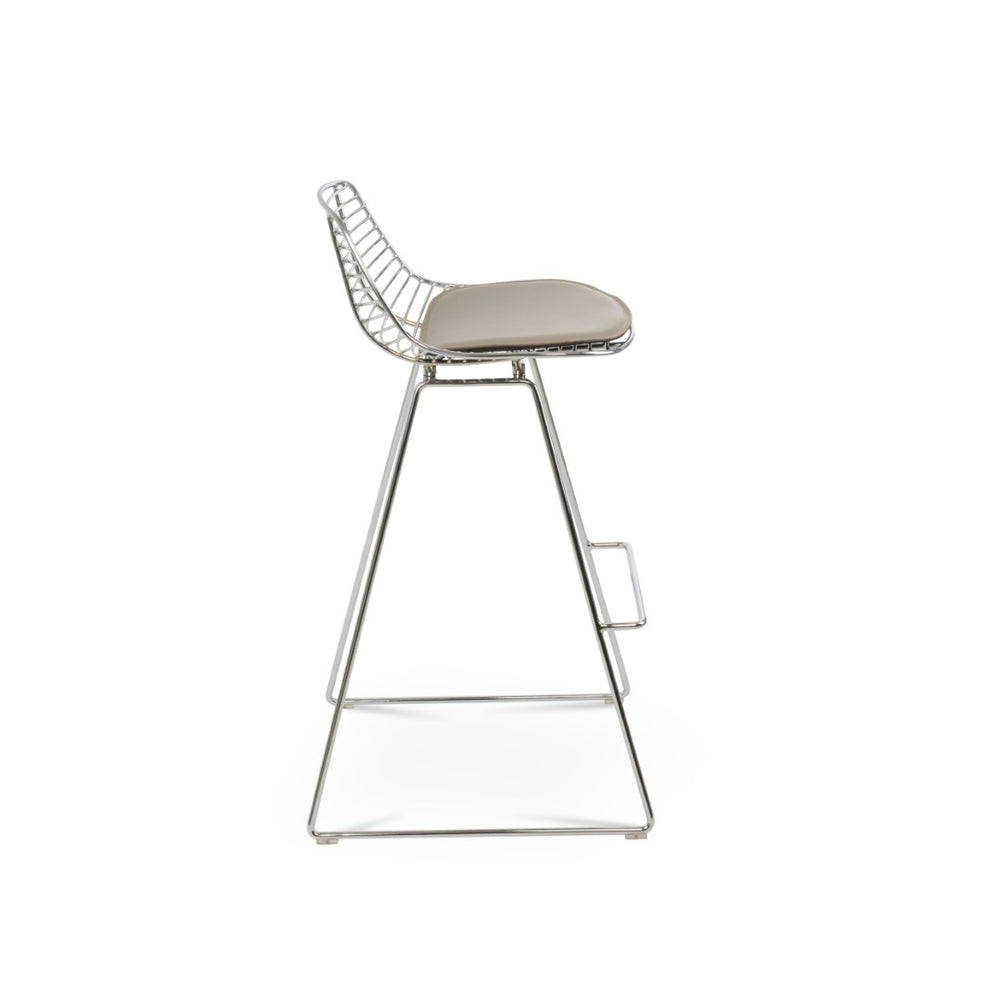 Soho Concept Tiger Wire Barstools & Counterstools - Stylish Chrome/Gold/Brass Frame With Removable Padded Seat Chrome  Soho-concept-dining-chair-09865