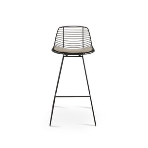 Soho Concept Tiger Wire Barstools & Counterstools - Durable Steel Frame, Removable Seat Pad, 5-year Warranty! Black  Soho-concept-dining-chair-09868