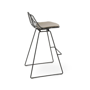 Soho Concept Tiger Wire Barstools & Counterstools - Durable Steel Frame, Removable Seat Pad, 5-year Warranty! Black  Soho-concept-dining-chair-07187