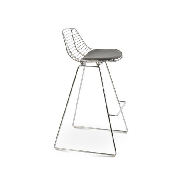 Soho Concept Tiger Wire Barstools & Counterstools - Stylish Chrome/Gold/Brass Frame With Removable Padded Seat Chrome,Grey  Soho-concept-dining-chair-09866