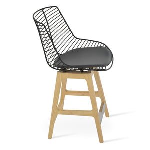 Soho Concept Tiger Pyramid Barstools & Counterstools - Stylish Wood Swivel Design With Durable Steel Frame Options Ash,Natural,Grey  Soho-concept-dining-chair-09842