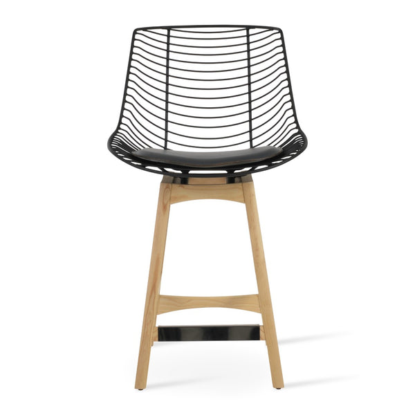 Soho Concept Tiger Pyramid Barstools & Counterstools - Stylish Wood Swivel Design With Durable Steel Frame Options Ash,Natural,Grey  Soho-concept-dining-chair-07176