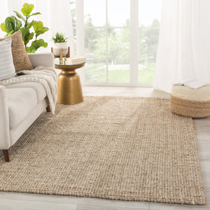 Jaipur Living Tioman Oceana Tim02 Handwoven Handmade 62% Wool 38% Jute Solids Solid Indoor Rug Tan, Taupe 62% Wool 38% Jute Rug145819