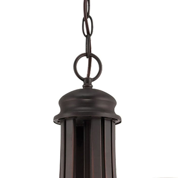 Thomas Lighting Haven Nine Light Chandelier Curved Metal Arms Dome Glass Shades Dining Room Brown TK0018704