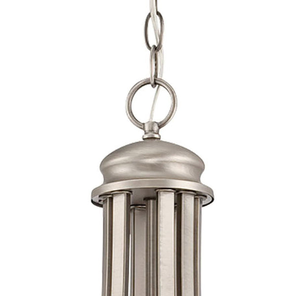 Thomas Lighting Haven Nine Light Chandelier Curved Metal Arms Dome Glass Shades Dining Room Silver TK0018741