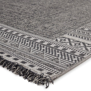 Jaipur Living Jaipur Living Kiyan Flatweave Tribal Border Rug with Fringe for Patio or Room 7'10"X10'10" RUG146147