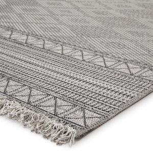 Jaipur Living Jaipur Living Ramos Flat Woven Tribal Geometric Gray Indoor Outdoor Area Rug 8'9" x 12'5" RUG146156