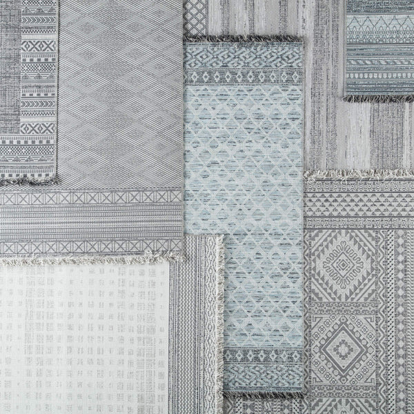 Jaipur Living Jaipur Living Ramos Flat Woven Tribal Geometric Gray Indoor Outdoor Area Rug 8'9" x 12'5" RUG146156
