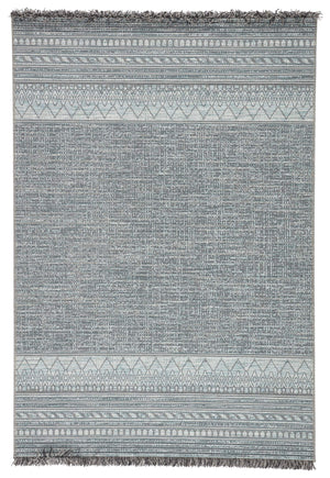 Jaipur Living Jaipur Living Rao Flatwoven Tribal Border Polypropylene Rug for Patio or Room 5'3"X7'6" RUG146287