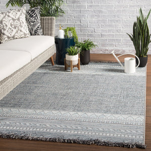 Jaipur Living Jaipur Living Rao Flatwoven Tribal Border Polypropylene Rug for Patio or Room 5'3"X7'6" RUG146287