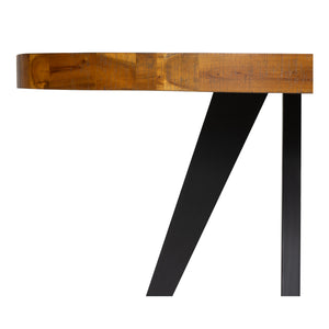 Moe's Home Parq 60-inch Round Dining Table: Rustic Acacia Design With Distressed Finish For Cozy Dining Spaces Orange Acacia Veneer Over Mdf,Solid Acacia Legs Tl-1029-14