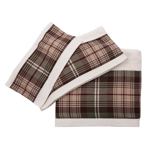 Hiend Accents Huntsman Plaid Towel Set - Luxurious 3-piece Collection For A Serene, Rustic Bathroom Retreat Cream 95% Cotton,5% Polyester Tl1733-os-cr