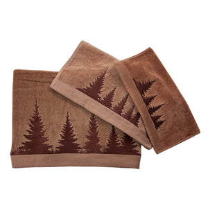 Hiend Accents Clearwater Pines Towel Set – Luxurious 3-piece Collection For Rustic Charm And Everyday Comfort Brown  Tl1763-os-mc