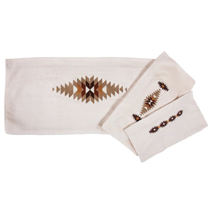Hiend Accents Yosemite Embroidered Towel Set - Luxurious Softness And Nature-inspired Design For Your Bathroom Retreat Cream 100% Cotton (Exliusive Of Decoration) Tl1839-os-cr