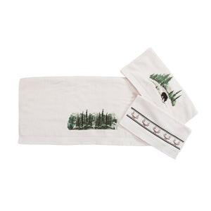 Hiend Accents Joshua Towel Set - Embrace Nature's Serenity With Luxurious Cotton Blend Towels For Your Bathroom Cream 100% Cotton Tl1915-os-cr