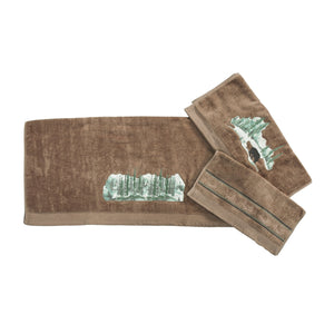 Hiend Accents Joshua Towel Set - Embrace Nature's Serenity With Luxurious Cotton Blend Towels For Your Bathroom Mocha 100% Cotton Tl1915-os-mc