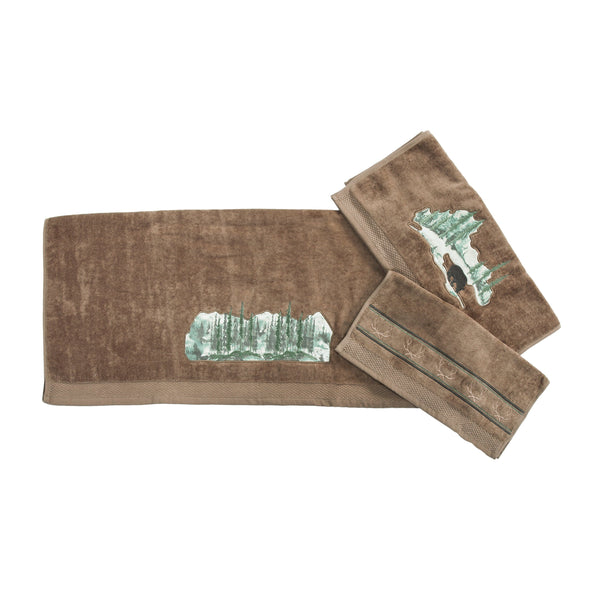 Hiend Accents Joshua Towel Set - Embrace Nature's Serenity With Luxurious Cotton Blend Towels For Your Bathroom Mocha 100% Cotton Tl1915-os-mc
