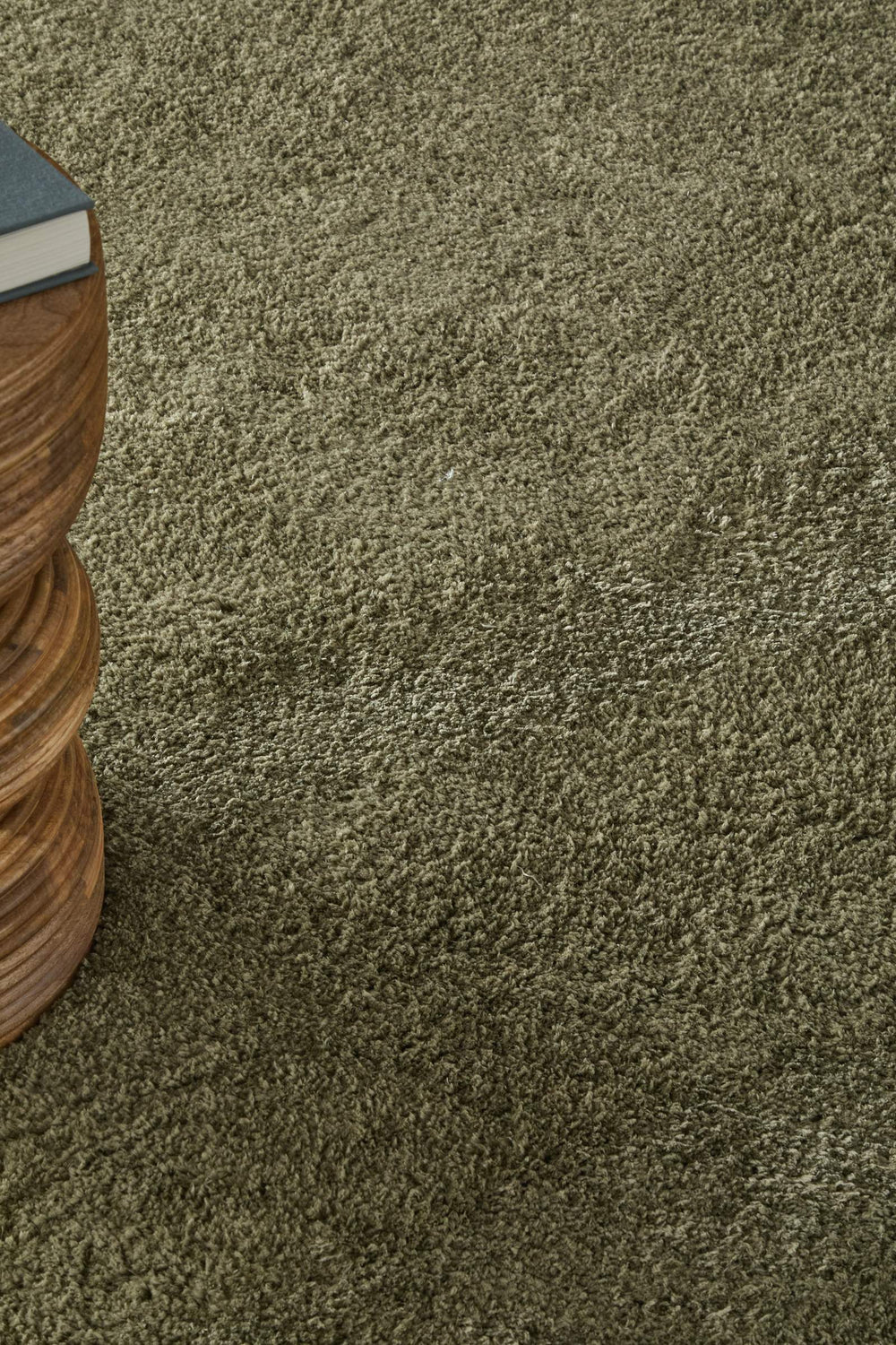 Feizy Rugs Tula Plush Shag Area Rug Soft Polyester Pile Solid Modern Accent for Living Room TLA8A98FGRN000C00