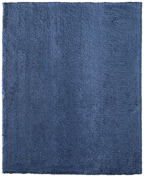 Feizy Rugs Tula Modern Blue Shag Rug Faux Fur Polyester Pile Soft Accent for Bedroom Floors TLA8A98FNVY000C00