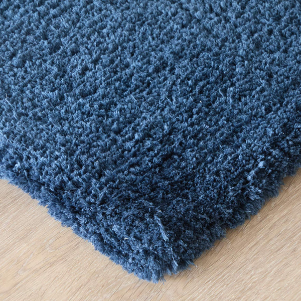 Feizy Rugs Tula Modern Blue Shag Rug Faux Fur Polyester Pile Soft Accent for Bedroom Floors TLA8A98FNVY000C00