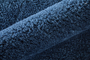 Feizy Rugs Tula Modern Blue Shag Rug Faux Fur Polyester Pile Soft Accent for Bedroom Floors TLA8A98FNVY000C00