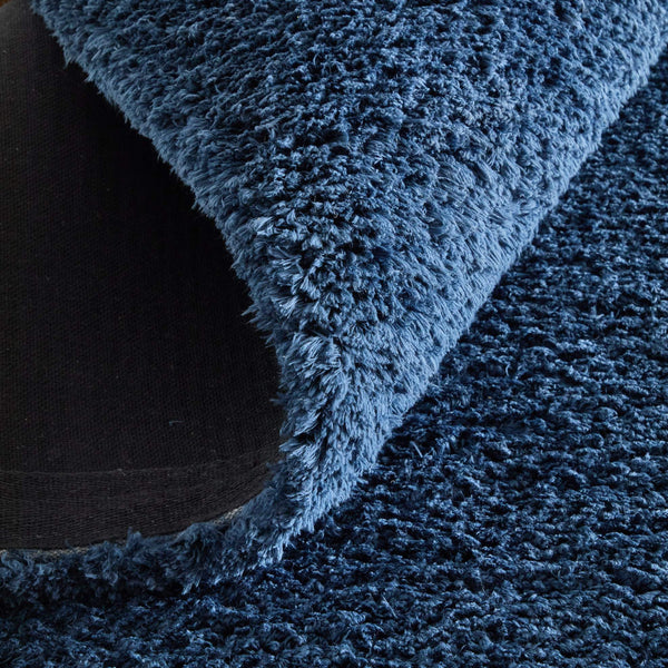 Feizy Rugs Tula Modern Blue Shag Rug Faux Fur Polyester Pile Soft Accent for Bedroom Floors TLA8A98FNVY000C00