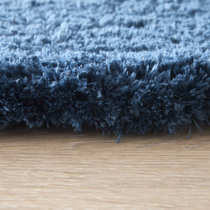Feizy Rugs Tula Modern Blue Shag Rug Faux Fur Polyester Pile Soft Accent for Bedroom Floors TLA8A98FNVY000C00
