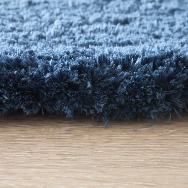 Feizy Rugs Tula Modern Blue Shag Rug Faux Fur Polyester Pile Soft Accent for Bedroom Floors TLA8A98FNVY000C00