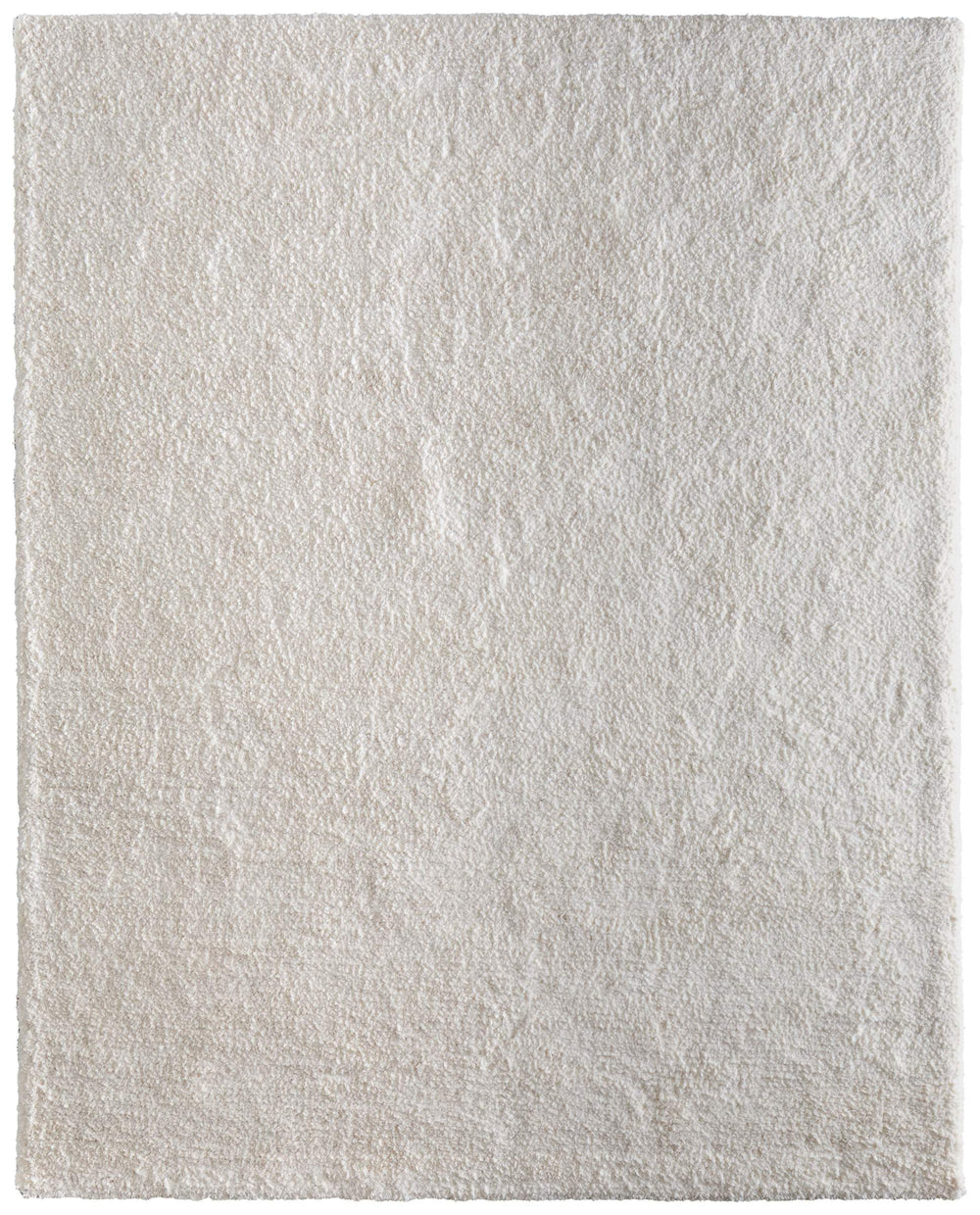 Feizy Rugs Tula Faux Fur Shag Area Rug Plush Polyester Pile for Modern Bedroom or Living Room TLA8A98FWHT000C00