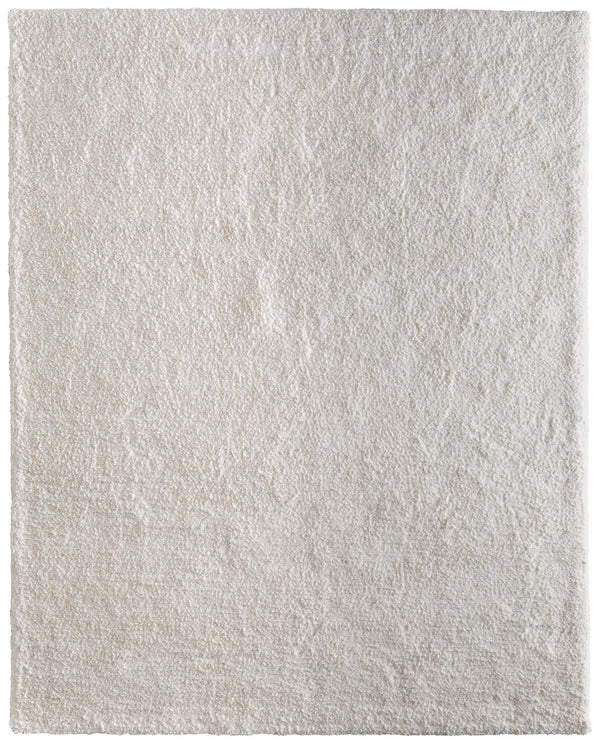 Feizy Rugs Tula Faux Fur Shag Area Rug Plush Polyester Pile for Modern Bedroom or Living Room TLA8A98FWHT000C00