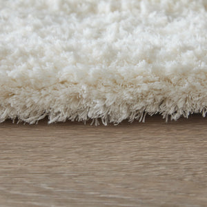 Feizy Rugs Tula Faux Fur Shag Area Rug Plush Polyester Pile for Modern Bedroom or Living Room TLA8A98FWHT000C00