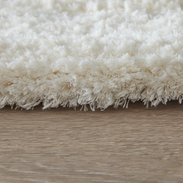 Feizy Rugs Tula Faux Fur Shag Area Rug Plush Polyester Pile for Modern Bedroom or Living Room TLA8A98FWHT000C00