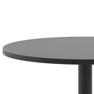 English Elm Mellie Compact Metal Table for Indoor and Outdoor Dining – Sleek, Durable, and Versatile Design Black 27.5" Round TLH-052-2-BK-GG