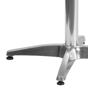 English Elm Mellie 31.5'' Stylish Round Aluminum Table for Indoor-Outdoor Dining, Rust-Resistant & Versatile TLH-052-3-GG