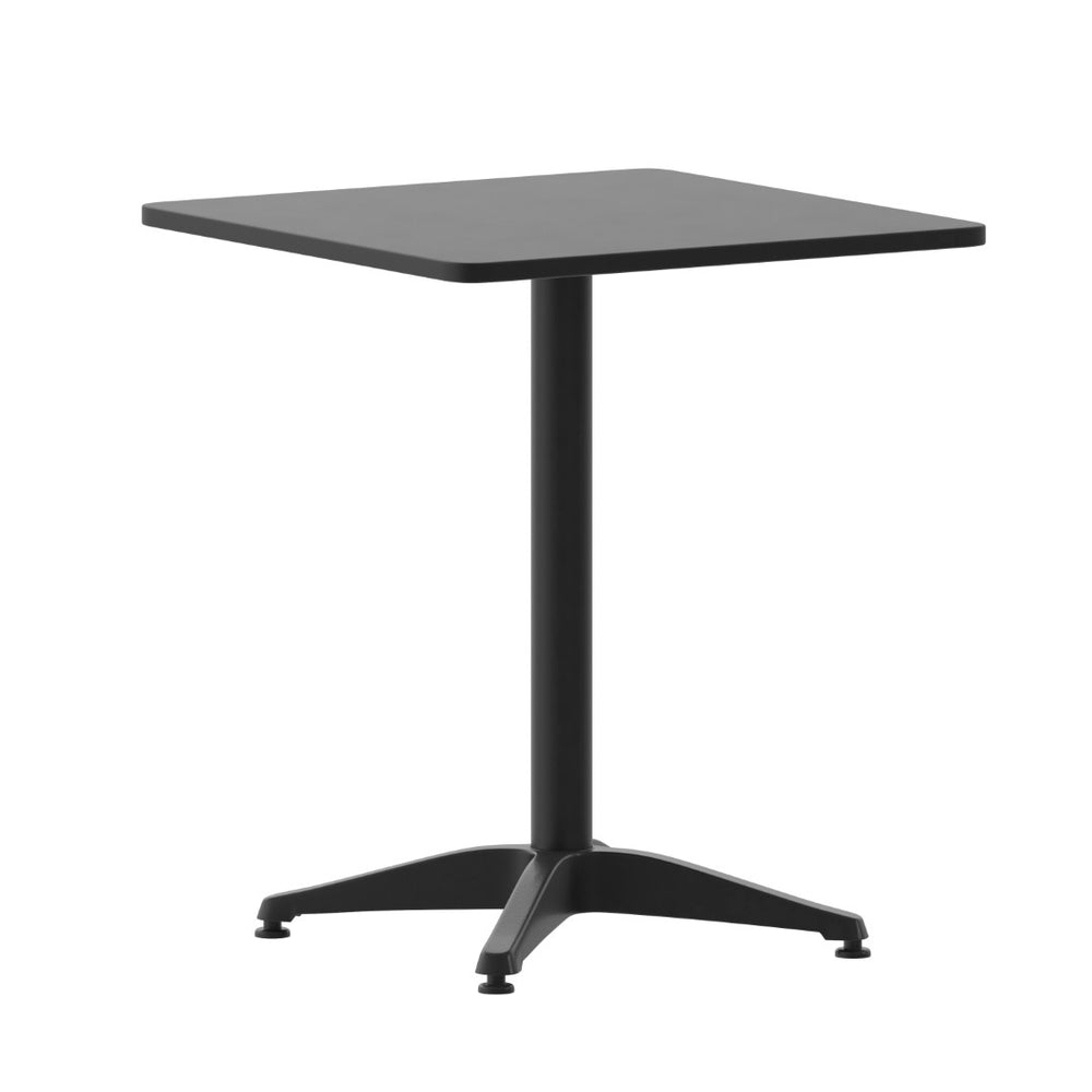 English Elm Mellie Contemporary Metal Table for Indoor and Outdoor Use - Stylish, Durable, and Versatile Design Black 23.5" Square TLH-053-1-BK-GG
