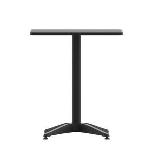 English Elm Mellie Contemporary Metal Table for Indoor and Outdoor Use - Stylish, Durable, and Versatile Design Black 23.5" Square TLH-053-1-BK-GG