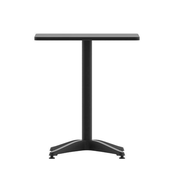 English Elm Mellie Contemporary Metal Table for Indoor and Outdoor Use - Stylish, Durable, and Versatile Design Black 23.5" Square TLH-053-1-BK-GG