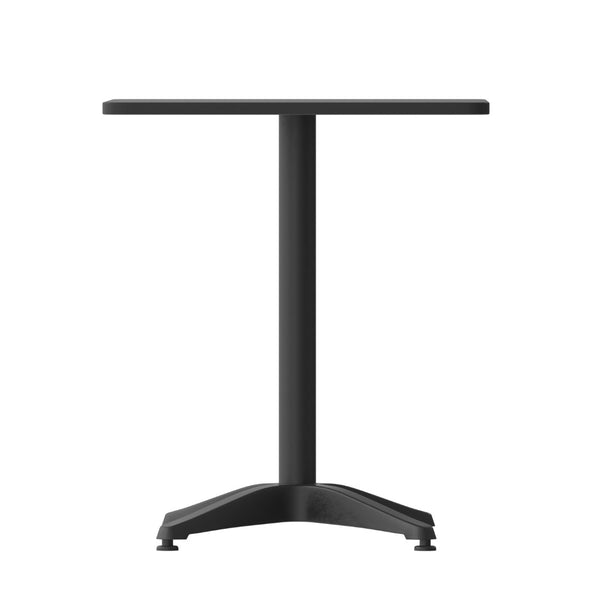 English Elm Mellie Contemporary Metal Table for Indoor and Outdoor Use - Stylish, Durable, and Versatile Design Black 23.5" Square TLH-053-1-BK-GG