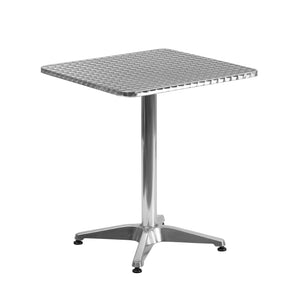 English Elm Mellie Contemporary Metal Table for Indoor and Outdoor Use - Stylish, Durable, and Versatile Design Aluminum 23.5" Square TLH-053-1-GG