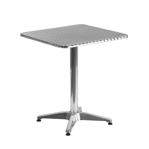 English Elm Mellie Contemporary Metal Table for Indoor and Outdoor Use - Stylish, Durable, and Versatile Design Aluminum 23.5" Square TLH-053-1-GG