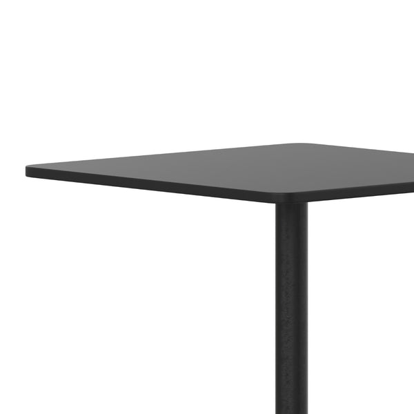 English Elm Mellie Modern Metal Indoor-Outdoor Table for Stylish Dining and Casual Gatherings Anywhere Black 27.5" Square TLH-053-2-BK-GG