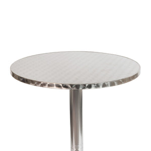 English Elm Mellie Stylish Round Metal Bar Height Table for Indoor-Outdoor Use, Perfect for Cocktails and Gatherings Aluminum 24" Round TLH-059B-GG