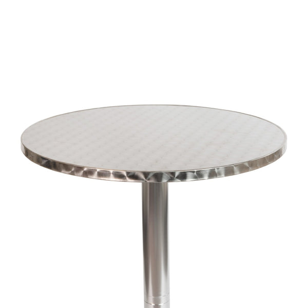 English Elm Mellie Stylish Round Metal Bar Height Table for Indoor-Outdoor Use, Perfect for Cocktails and Gatherings Aluminum 24" Round TLH-059B-GG