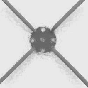 English Elm Barker Stylish Tempered Glass Bistro Table for Indoor and Outdoor Dining - Durable Metal Frame Design Clear Top/Silver Frame 31.5" Square TLH-073A-2-SV-GG