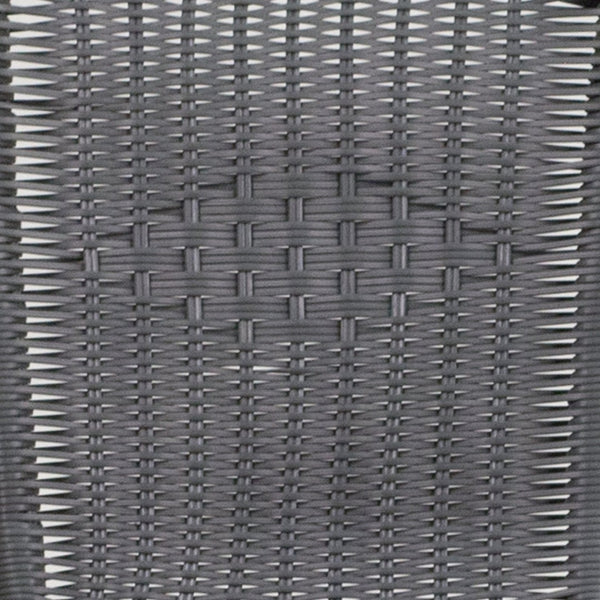 English Elm Lila Stylish Glass Table with All-Weather Rattan Chairs Set for Indoor and Outdoor Dining Spaces Gray 28" Square TLH-073SQ-037GY2-GG