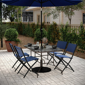 English Elm Tory Elegant Bronze Metal Patio Table with Tempered Glass Top and Umbrella Hole for Outdoor Dining Clear Top/Bronze Frame 31.5"W x 55"L TLH-089-BZ-GG