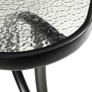 English Elm Tory Commercial Grade Rectangular Patio Table with Tempered Glass Top for Stylish Outdoor Dining Clear Top/Black Frame 35"W x 59"L TLH-SC-094L-BLK-GG