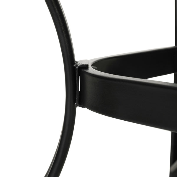 English Elm Tory Commercial Grade Rectangular Patio Table with Tempered Glass Top for Stylish Outdoor Dining Clear Top/Black Frame 35"W x 59"L TLH-SC-094L-BLK-GG